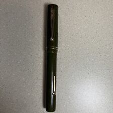 Vintage Salz Bros. Woodgrain Green Oversize Fountain Pen with 14kt Warranted Nib picture