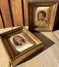 Vintage Giuseppe Tarantino Framed Satin/Silk Miniatures X2 Made In Italy picture