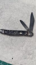 Imperial Prov RI USA Pocket Knife Two Blade Vintage Black Handle  picture