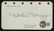 Helen Hayes d1993 signed autograph 2x4 Actress 1st Lady of American Theatre BAS picture