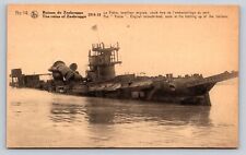 ZEEBRUGGE BELGIUM WWI UK Torpedo Boat SANK World War Postcard picture