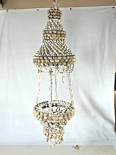 vintage boho, cowrie macrame shell chandelier  24Inches tall picture