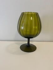 Large Glass Vase with Stem - Green picture