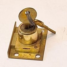 Vintage Brass Yale Cabinet Lock w/Keys NOS  picture