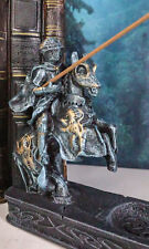 Medieval Knight of Chivalry Jousting Champion On Horse Stick Incense Holder picture