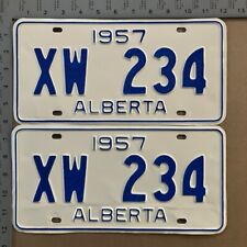 1957 Alberta license plate pair XW 234 Ford Chevy Dodge 16320 picture