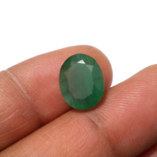 Amazing Zambian Emerald Faceted Oval Shape 5.65 Crt Emerald Loose Gemstone picture
