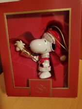 Lenox Peanuts Snoopy w bell & Woodstock 2023 ornament. 894766. Porcelain. 24k G picture