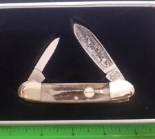 Remington UMC 1997 Wildlife Canoe Knife, Stag Handles picture