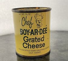 VINTAGE CHEF BOY-AR-DEE GRATED CHEESE TIN  UNOPENED w CHEF BOY AR DEE GRAPHICS picture