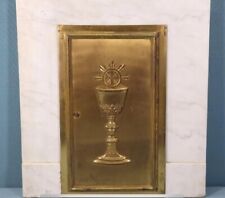 Antique Bronze Tabernacle with Marble Surround - No Key - Salvaged From Church picture
