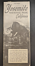 Yosemite California 1956 tourist guide and map topo NICE rare framable picture