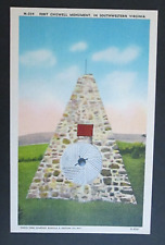Fort Chiswell Monument East of Wytheville VA Unposted Linen Postcard picture