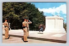 Arlington VA- Virginia, Tomb Of The Unknowns, Antique, Vintage Souvenir Postcard picture