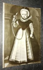 vtg RPPC Fries Leeuwarden Child with Rattle Vlaamse emigrant postcard unposted picture