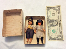 Pr-Vintage Bisque Ethnic 4 In Hungarian Dolls-original Clothes & Box picture