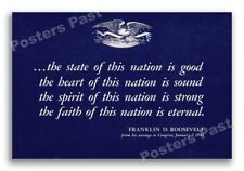 “The State of the Nation is Good” 1943 Vintage Style World War 2 Poster - 16x24 picture