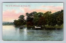 La Crosse WI-Wisconsin, View Of The Mississippi, Antique, Vintage Postcard picture