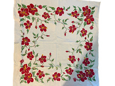 Retro Cotton Tropical print Tablecloth Hibiscus Flower 46