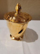 Vtg Gold Luster Royal Winton Grimwades Golden Age Condiment Jar w/Lid picture
