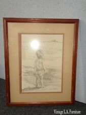 Vintage Judie Martin Picture of Child 'Watching the Boat' picture