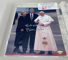 Pope arrives in Newark International Airport in 1995 Signed By Bill Clinton picture