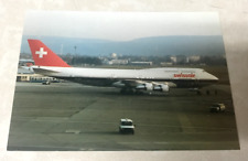 Swissair Boeing 747 Postcard Unposted Post Card Airplane picture