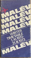 MALEV HUNGARIAN AIRLINES WINTER 1972/73 TIMETABLE IL18 TU134 picture