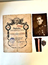 Latvian Liberation war Commemorative medal 1918-1920 + Certificate + Photograph picture