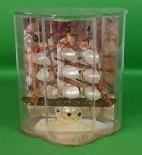 Vintage Seashell Shell Sailing Ship With Mirror Back Plastic Clear Case Display picture
