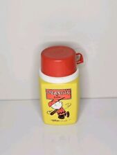 Peanuts Vintage 1950's Charlie Brown Thermos Complete Yellow Red picture