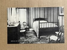Postcard President Abraham Lincoln Bed Died Room Chicago Historical Society picture