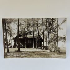 Northwwods, Tourist Cabin & Open Fire Place, Iron Mountain, Michigan RPPC picture