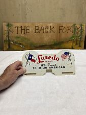 Vintage Laredo Texas License Plate Topper Original  picture