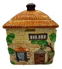 Vintage Beswick Ware Ceramic Cookie Jar Biscuit Barrel 249 Cottage Lid England picture