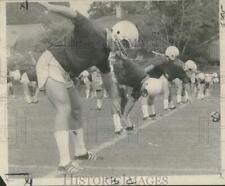 1970 Press Photo Tulane Greenies loosening up exercises in their first session picture