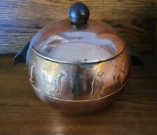 West Bend Copper Penguin HOT and COLD SERVER Ice Bucket Bar Cocktail Vintage MCM picture