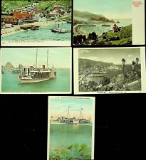 FIVE Vintage Catalina Island, California Boat & Bay Postcards - AA-12 picture