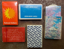 Lot 5 decks Vintage Airline Playing Cards, Braniff National Delta Tan Sahsa picture