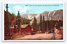 Old Postcard Glen Cove Inn Pikes Peak Auto Old Cars 1940 Colorado Springs Cancel picture