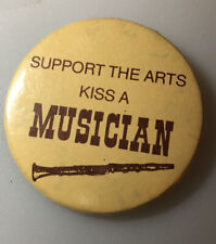 Performing Arts Music Musician Vintage Pin Back Badge Pinback Lapel Button picture