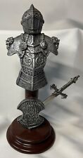 Vintage Medieval Suit of Armor King Arthur Knight Barbarian Sword Letter Opener picture