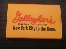 Vintage Gallagher’s Steak House, New York City, Full Unstruck Matchbox picture