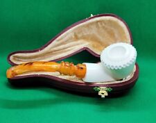 Hand Crafted Meerschaum Pipe - NEW Never Smoked -  /w Case picture
