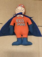 Super RARE Vintage 70s BUD MAN BUDWEISER BEER STUFFED DOLL PLUSH ADVERTISING 15” picture