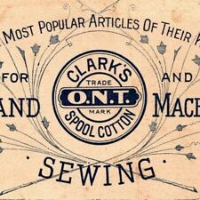 Large 1893 Chicago Fair Trade Card O.N.T. Clark's Cotton Needles Threads Sewing picture