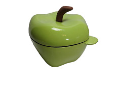 KITCHEN TRADITIONS GREEN APPLE CAST IRON MINI DUTCH OVEN-PREOWNED picture