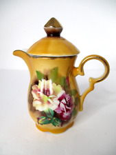 Vintage Mustard Yellow Miniature Teapot Hand Painted Rossini Chase Japan picture