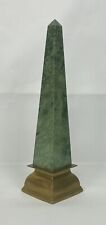 Vintage Green Marble And Brass Obelisk 14” Grand Tour Neoclassical picture