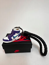 AJ 1 Retro High Court Purple Right Shoe 3D Mini Sneaker Key Chain w/Box 2